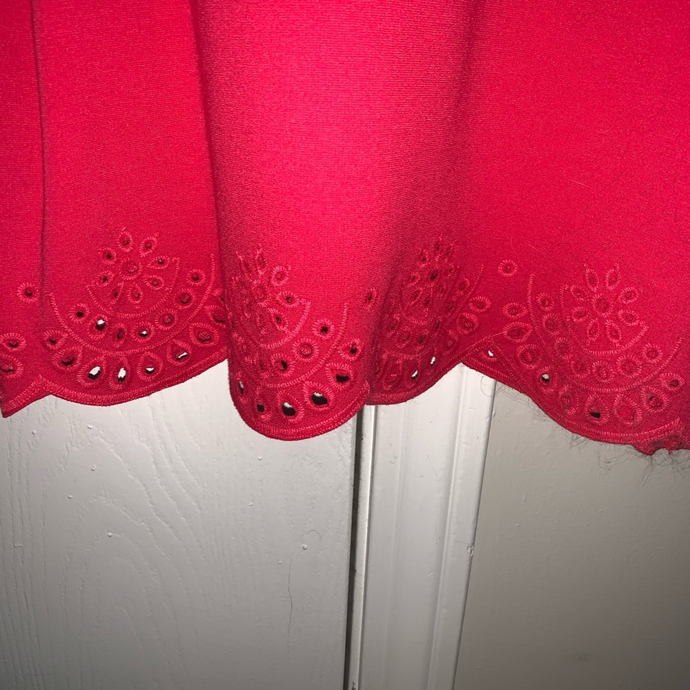 Dark pink quarter sleeve dress - Picture 3 of 4